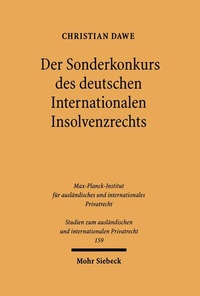 Bild: Der Sonderkonkurs des deutschen Internationalen Insolvenzrechts - Mohr Siebeck