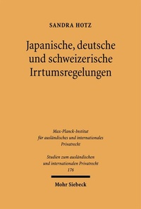 Bild: Japanische, deutsche und schweizerische Irrtumsregelungen - Mohr Siebeck