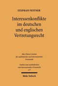 Bild: Interessenkonflikte im deutschen und englischen Vertretungsrecht - Mohr Siebeck