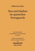 Bild: Treu und Glauben im spanischen Vertragsrecht - Mohr Siebeck