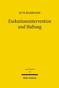 Abbildung von: Exekutionsintervention und Haftung - Mohr Siebeck