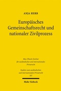 Abbildung von: Europäisches Gemeinschaftsrecht und nationaler Zivilprozess - Mohr Siebeck