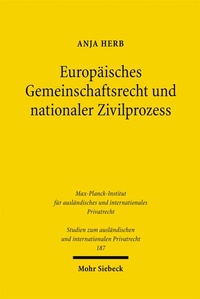 Abbildung von: Europäisches Gemeinschaftsrecht und nationaler Zivilprozess - Mohr Siebeck