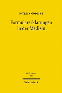 Abbildung von: Formularerklärungen in der Medizin - Mohr Siebeck