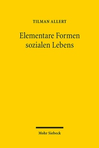 Abbildung von: Elementare Formen sozialen Lebens - Mohr Siebeck