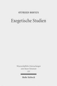 Abbildung von: Exegetische Studien - Mohr Siebeck