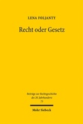 Abbildung von: Recht oder Gesetz - Mohr Siebeck