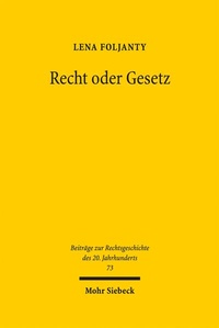 Abbildung von: Recht oder Gesetz - Mohr Siebeck