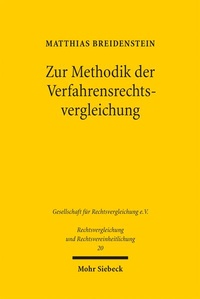 Abbildung von: Zur Methodik der Verfahrensrechtsvergleichung - Mohr Siebeck