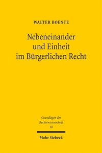 Bild: Nebeneinander und Einheit im Bürgerlichen Recht - Mohr Siebeck