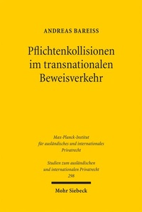 Abbildung von: Pflichtenkollisionen im transnationalen Beweisverkehr - Mohr Siebeck