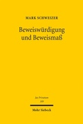 Abbildung von: Beweiswürdigung und Beweismaß - Mohr Siebeck