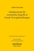 Abbildung von: Schadensersatz für vorsätzliche Eingriffe in fremde Vertragsbeziehungen - Mohr Siebeck