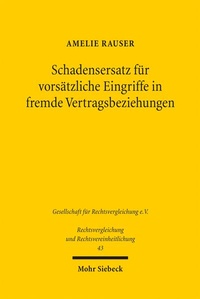 Abbildung von: Schadensersatz für vorsätzliche Eingriffe in fremde Vertragsbeziehungen - Mohr Siebeck