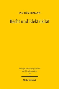 Abbildung von: Recht und Elektrizität - Mohr Siebeck