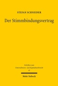 Bild: Der Stimmbindungsvertrag - Mohr Siebeck