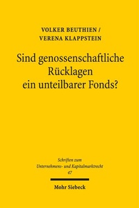 Bild: Sind genossenschaftliche Rücklagen ein unteilbarer Fonds? - Mohr Siebeck