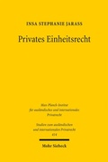 Bild: Privates Einheitsrecht - Mohr Siebeck