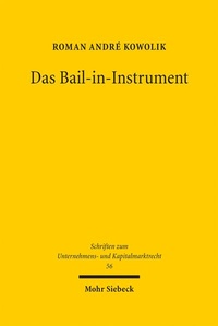 Abbildung von: Das Bail-in-Instrument - Mohr Siebeck
