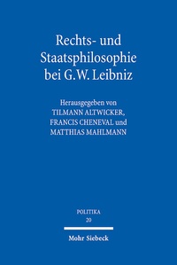 Abbildung von: Rechts- und Staatsphilosophie bei G.W. Leibniz - Mohr Siebeck