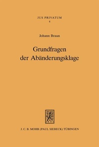 Bild: Grundfragen der Abänderungsklage - Mohr Siebeck