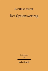 Bild: Der Optionsvertrag - Mohr Siebeck