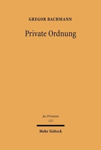 Bild: Private Ordnung - Mohr Siebeck