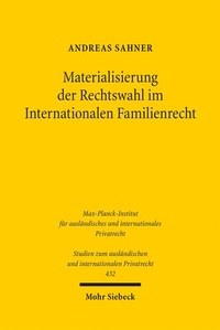 Bild: Materialisierung der Rechtswahl im Internationalen Familienrecht - Mohr Siebeck