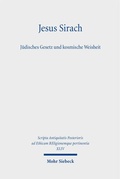 Bild: Jesus Sirach, Jüdisches Gesetz und kosmische Weisheit - Mohr Siebeck