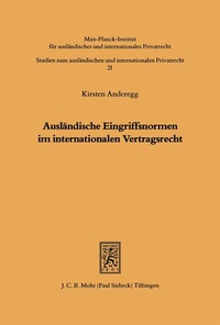 Bild: Ausländische Eingriffsnormen im internationalen Vertragsrecht - Mohr Siebeck