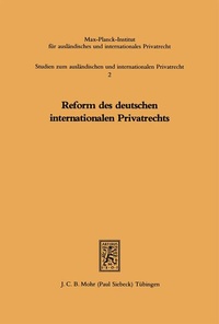 Bild: Reform des deutschen internationalen Privatrechts - Mohr Siebeck
