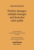 Bild: Punitive damages, multiple damages und deutscher ordre public - Mohr Siebeck