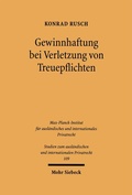 Bild: Gewinnhaftung bei Verletzung von Treuepflichten - Mohr Siebeck