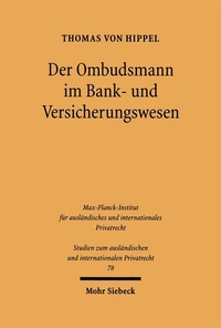 Bild: Der Ombudsmann im Bank- und Versicherungswesen - Mohr Siebeck