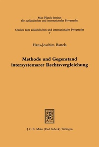 Bild: Methode und Gegenstand intersystemarer Rechtsvergleichung - Mohr Siebeck
