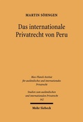 Bild: Das internationale Privatrecht von Peru - Mohr Siebeck