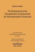 Bild: Die Kompetenzen der Europäischen Gemeinschaft im Internationalen Privatrecht - Mohr Siebeck