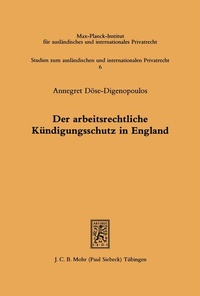 Bild: Der arbeitsrechtliche Kündigungsschutz in England - Mohr Siebeck