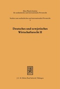 Bild: Deutsches und sowjetisches Wirtschaftsrecht - Mohr Siebeck