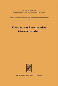 Bild: Deutsches und sowjetisches Wirtschaftsrecht - Mohr Siebeck