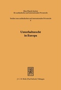 Bild: Unterhaltsrecht in Europa: eine Zwölf-Länder-Studie - Mohr Siebeck