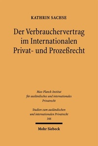 Bild: Der Verbrauchervertrag im Internationalen Privat- und Prozeßrecht - Mohr Siebeck