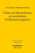 Bild: Schutz von Informationen als unmittelbare Verfahrenserzeugnisse? - Mohr Siebeck