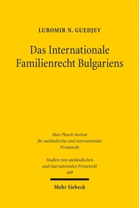 Bild: Das Internationale Familienrecht Bulgariens - Mohr Siebeck