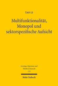Bild: Multifunktionalität, Monopol und sektorspezifische Aufsicht - Mohr Siebeck