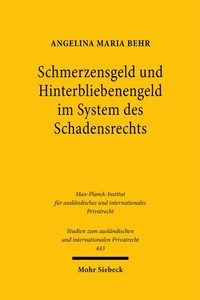 Bild: Schmerzensgeld und Hinterbliebenengeld im System des Schadensrechts - Mohr Siebeck
