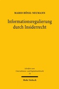 Bild: Informationsregulierung durch Insiderrecht - Mohr Siebeck