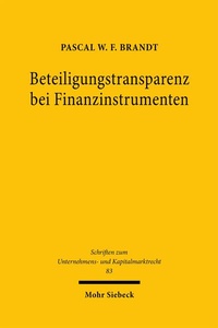 Bild: Beteiligungstransparenz bei Finanzinstrumenten - Mohr Siebeck