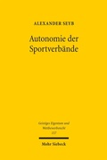 Bild: Autonomie der Sportverbände - Mohr Siebeck