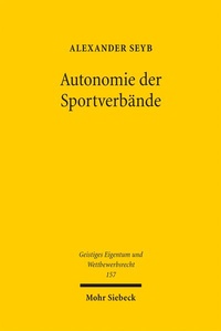 Bild: Autonomie der Sportverbände - Mohr Siebeck